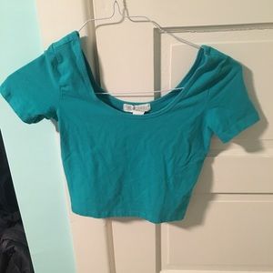 Teal Crop Top